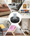 Heavy Duty M10 Thread Adjustable Furniture Leveling Feet 4 Pack Screw On Table Stabilizers For Chair And Stool Legs Black Base in home decor settings.