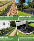 Built Tough 4Oz Nonwoven Geotextile Weed Barrier Fabric 3Ft By 100Ft used in various landscaping and gardening applications.