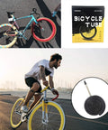 Road Bike Inner Tubes 700X28-32C With 60mm Presta Valve, Premium Butyl Rubber, packaging and cyclist on road bike