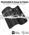 Stitched Edge Non Slip Rubber Mouse Pad For Laptop And PC Use Go To Desk Mat For Gaming Office And Home Black Square 9.8 Inches By 8.3 Inches By 0.08 Inches image showing washing flexibility.