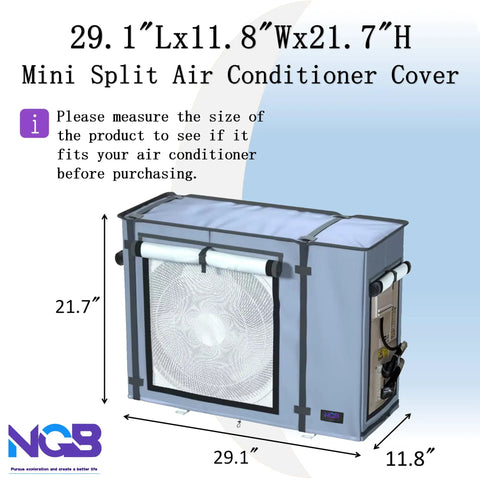 Top Notch Mini Split Cover For Your Outdoor Ac Unit Heavy Duty Weather Gear That Takes A Beating But Gives Zero Quitting Waterproof Windproof Snowproof All Season Shield In Grey