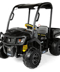 Black John Deere Gator XUV ride on toy for kids, compatible with 12V Gearbox Replacement Kit White For John Deere Gator XUV And Polaris RZR 900.