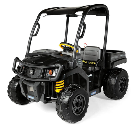 Black John Deere Gator XUV ride on toy for kids, compatible with 12V Gearbox Replacement Kit White For John Deere Gator XUV And Polaris RZR 900.