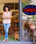 LED Open Sign For Windows And Doors Large 23 By 14 Inch Red And Blue Light Up Open Sign For Shops Cafes Bars Hotels