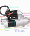 Outboard Starter Motor For Yamaha Four Stroke Engines 150HP To 250HP Built Tough High Performance F150TLR detailed dimensions view