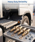 Fix Your Chevy Truck Doors Like An Ace With This Durable 4 Sets Door Hinge Pin And Bushing Repair Kit For Silverado Or Sierra Models Made To Make The Ride Feel Fresh Again. 4 brass hinge pins, washers, and nuts on truck step