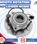 4WD Front Wheel Hub Bearing Assembly With ABS For Chevy Silverado Suburban Tahoe Avalanche Escalade GMC Yukon 1 PC OE Replacement 515096 WE60747