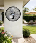 Beefy 20 Inch Wall Mounted Outdoor Fan With 4750 CFM Three Speed Setting Heavy Duty Industrial Weatherproof Design For Commercial Spaces