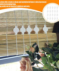 20 Pack String Clips For Roll Up Shades Compatible With Radiance Bamboo Blinds, white cord holders on bamboo shades.
