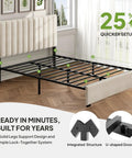 Queen Velvet Upholstered Bed Frame With Tufted Headboard, Adjustable Three Tier Metal Platform Base, Sturdy Metal Slats, Straight Up Noise Free Assembly, Dope White Vibe For Your Main Bedroom, showcasing quick setup features.