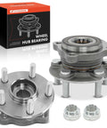 Two Front Wheel Bearing and Hub Assembly Set with 5 Lug Fits Subaru Forester 2009-2014, includes accessories