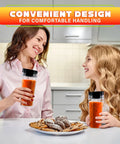 Mother and daughter using 16 Oz Replacement Blender Cups With Lids Pack Of 2 For Protein Shakes Compatible With Bl770 Bl780 Bl660 Bl740