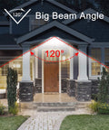 Beast Mode 500W LED Outdoor Flood Light With 50,000 Lumens, UL Listed, IP66 waterproof illuminating porch with 120° beam angle