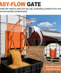 Heavy Duty Sliding Grain Gate For Ibc Tote With A Knockout Manual Flow Control Lever Built Tough From Top Shelf Alloy Steel discharging grain.
