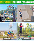360-Degree Swivel Track Basketball Return Attachment For Home Courts With Quick-Setup Non-Slip Rebounder And Adjustable Angles For Every Shot From Free Throws To Three-Pointers Multi-Directional Practice Tool on driveway hoop
