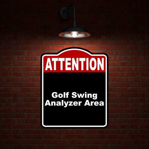 Bold Red And Black Heads Up Area Attention Aluminum Composite Sign For Golf Use Weatherproof 15 By 18 Inches Rustproof And Durable