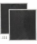 Replacement Charcoal Filter XC for Dual Filter Ductless Range Hoods 2 Pack High Efficiency Carbon Air Filter displayed side by side