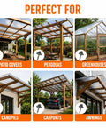 Image showing applications of Heavy Duty Polycarbonate Self Drilling Wood Screws Two Inch Outdoor Fasteners with various structures.