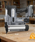 A Total Game Changer 20V Cordless Brad Nailer And Staple Gun Kit with compact design, measures 10.83" x 9.45" for easy use.