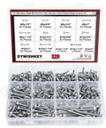 320 Piece 410 Stainless Steel Hex Washer Head Self Drilling Sheet Metal Screws Assortment Kit For Heavy Duty Metal Projects in box