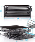 Two Tier Coffee Pod Drawer Organizer For Office And Kitchen, 72 Pod Capacity, Compatible With Dolce Gusto, sliding drawers open.