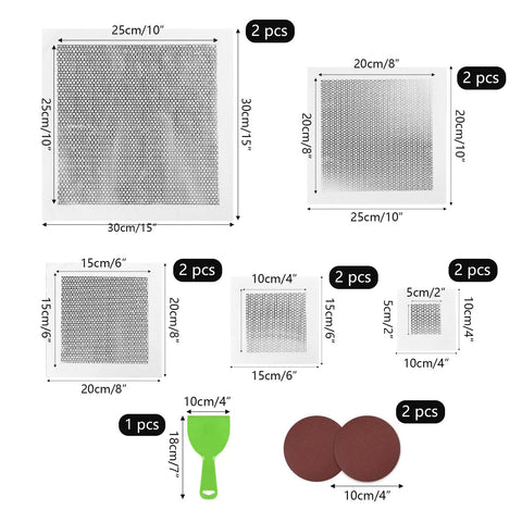 Drywall Repair Patch Kit With Self Adhesive Aluminum Patches In 2 4 6 8 10 Inch Sizes Plus Scraper For Quick Fix Cracks
