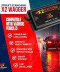 Wig Wagger Electronic Alternating Flasher Strobe Lights Relay Controller For Car Truck And Motorcycle Heavy Duty 72W Load Be Seen On The Road With Powerful Emergency Warning Alerts, black 12V-24V module