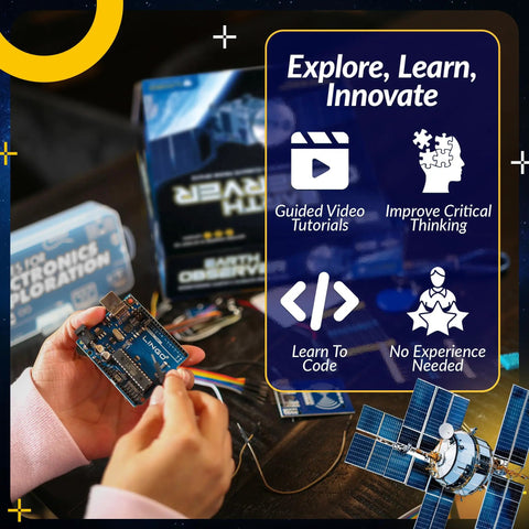 Earth Observer STEM Coding Kit: Build And Code Your Own Satellite To Track Earth Climate From Space, Hands On Learning For Teens