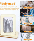 15-Pack Unfinished Wooden Picture Frames For 4X6 Photos, Hella Cool Blank DIY Craft Supplies, Sturdy Standing Wood Frames For Top Shelf Creative Projects, showcasing 4x6 photo with versatile art uses.