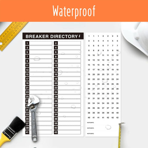 Breaker Panel Labels Kit With 10 Sheets And 7 Breaker Catalog Stickers Waterproof Durable Self Adhesive Electrical Labels visible