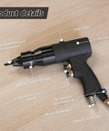 Adjustable Speed Pneumatic Rivet Nut Gun Kit With Five Mandrels Heavy Duty Air Riveting Tool shown with labeled features