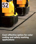 Vinyl Floor Marking Tape 2 Inch By 36 Yard White Roll For Social Distancing Color Coding And Safety Use on warehouse floor