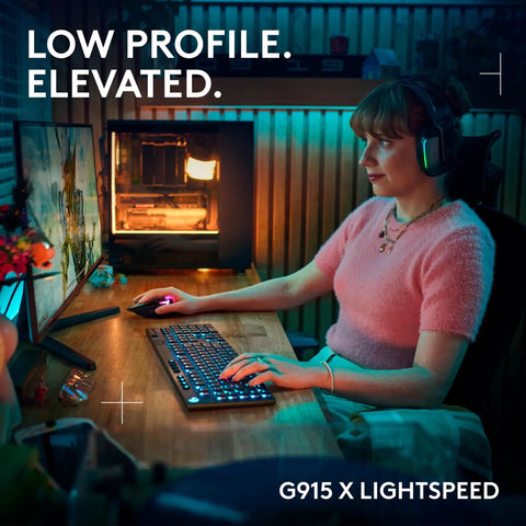 Full Size Wireless Gaming Keyboard Featuring Legit Clicky Switches And Seamless Tri Mode Pairing For PC Gamers Seeking Zero Latency Delays And Truly Smooth Customization Flow, viewed at a desk with a monitor and gaming setup.