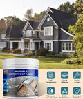 Clear 35Oz Waterproof Sealant Coating For Indoor And Outdoor Use Invisible Water Based Protector shown with house background