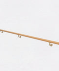 Built Tough Lifetime Rust Free Aluminum Handrail For Indoor Stairs And Backyard Decks No Sweat 5Ft setup, featuring smooth cherry wood grain finish.
