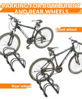 Durable Bike Floor Stand For Garage Parking And Storage, Fits 22-28 Inch Wheels, Tire Width Up To 2.2 Inches, Stable Floor Rack