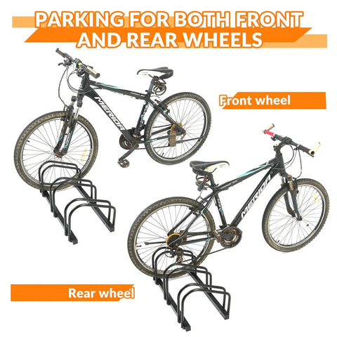 Durable Bike Floor Stand For Garage Parking And Storage, Fits 22-28 Inch Wheels, Tire Width Up To 2.2 Inches, Stable Floor Rack