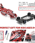 Hands On Model Car Building Kit For Kids 8 To 12 With 287 Metal Parts Nuts Bolts And Tools STEM Vehicle Assembly Toy For Boys And Girls, Adjustable Tail And A Smooth Sliding Car For Realistic Play, showing metal car parts and instruction tools.