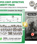 71 Piece Carbon Steel Ball Bearings Kit With Double Shielded Protection, Includes 693ZZ 623ZZ 624ZZ 685ZZ 687ZZ 627ZZ, Budget Friendly Bulk Replacement Set For Small Pulleys And Motors on open case
