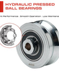 Heavy Duty 3 Inch V Groove Wheel For Sliding Gates with hydraulic pressed ball bearings, chrome plated, solid steel caster.