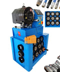 Professional Hydraulic Hose Crimping Machine Slick 0.55 To 2.72 Inch Electric Rubber Hose Press with visible die sets and fittings.