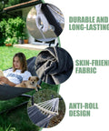 Free Standing Hammock With Stand Built For Tough Use 550 Lb Capacity Anti Flip Curved Spreader Bars Premium Cotton Portable Hammock