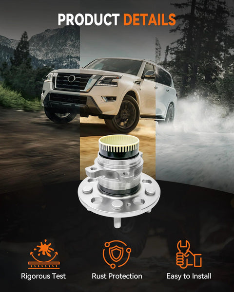 Rear Wheel Bearing Hub Assembly 512437 OEM Grade For Kia Optima 2011-2015 Cadenza 2014-2016 Sportage 2011-2016 with ABS on display