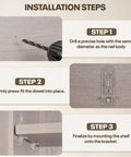 Installation steps for Twenty Piece Clear Cabinet Shelf Pegs With Secure Locking Clips For Three Quarter Inch Thick Shelves.