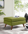 Ottoman with Angled 8 Inch Slanted Wood Furniture Legs Set Of 4 For Ottomans Benches And Coffee Tables In Walnut Finish