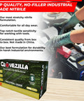 Badass Industrial Two Ply Nitrile Gloves, 8.5 Mil Thick With Raised Diamond Grip For Rip And Chemical Resistance, Disposable Latex Free, X Large, 1000 Count Per Box For Your Daily Grind, user replacing battery