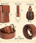 Totally Dope Medieval Belt Pouch Kit With A Versatile Renaissance Hip Bag And Handy Utility Loop includes pouch, loop, and 53in belt.