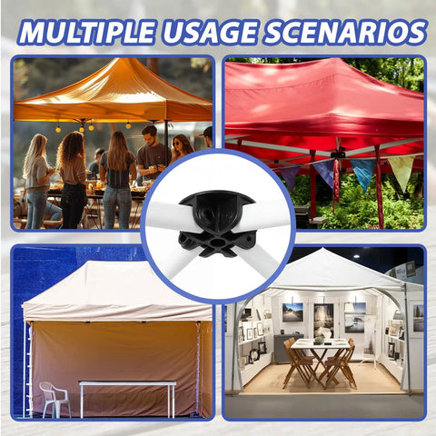 Scenarios for Two Pack 4 Way Roof Center Bracket Connector For Pop Up Canopies And Gazebos Heavy Duty Replacement Parts Black