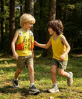 Child wearing Trail Ready Hydration Running Vest With Lightweight Pack, Breathable Mesh Back Ventilation, Water Reservoir Compatibility