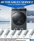 Six Pack 9617 Extension Springs with Hook Ends displayed with washing machine backdrop